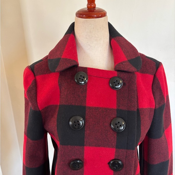 J. Crew Buffalo Plaid check Seberg pea coat jacket - Picture 4 of 8